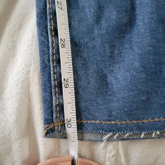 Time and Tru | Y2K wide-leg raw hem jeans | Blue | Size 12 - Picture 8 of 9